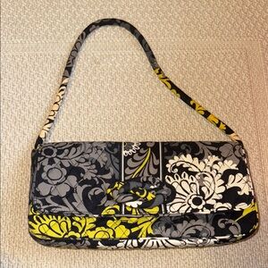 Vera Bradley Black and Yellow Floral Shoulder Bag